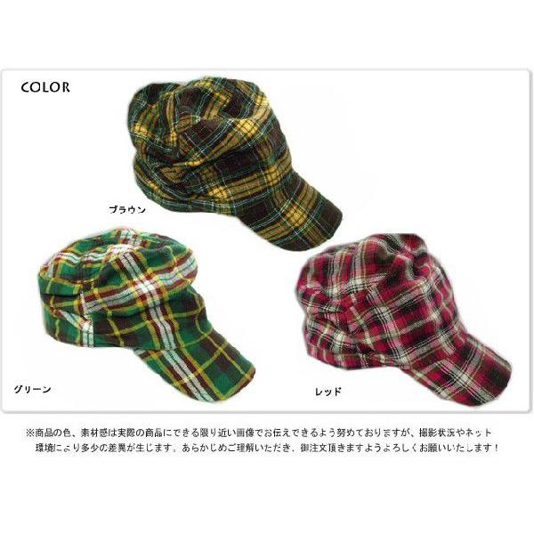 フランネルギャザーチェックワークキャップ帽子 メンズ帽子 レディース帽子 ハット キャップ ニット帽 通販AW日本製Ma |  | 02