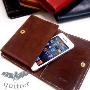 iphone スマフォ ポーチ 携帯電話 牛本革 クイッター スマートフォン ケース 革 レザー 人気 財布 クイッター 革小物日本製 | 