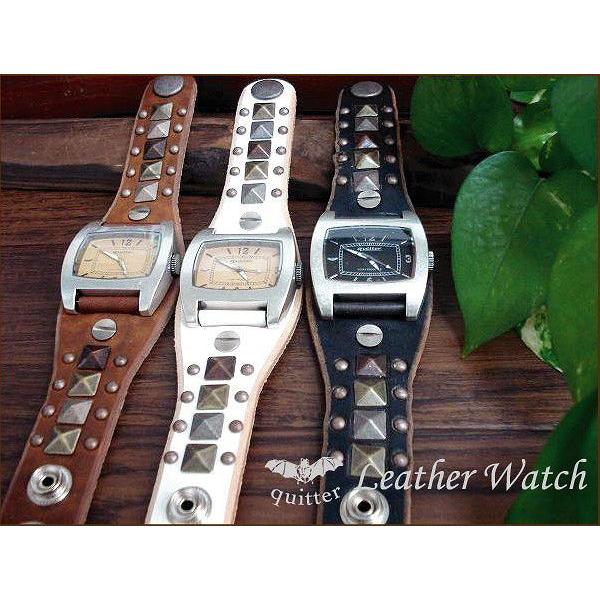 レザー腕時計 クイッター クイッタ― 3色スタッズMIXウォッチ 日本製 | 