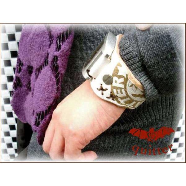 レザー腕時計 クイッター ヴィンテージ加工プリントハンドステッチレザーブレスウォッチ 3色展開！日本製 |  | 01