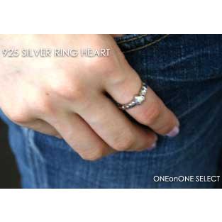 シルバー 925 スターリングシルバー ハートがモチーフの925シルバーリング | 