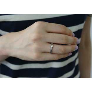 シルバー 925 スターリングシルバー ハートがモチーフの925シルバーリング |  | 01