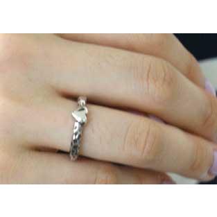 シルバー 925 スターリングシルバー ハートがモチーフの925シルバーリング |  | 02