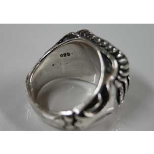 メンズアクセサリー シルバー通販 925シルバーとオニキスのリング スター シルバーリング |  | 02