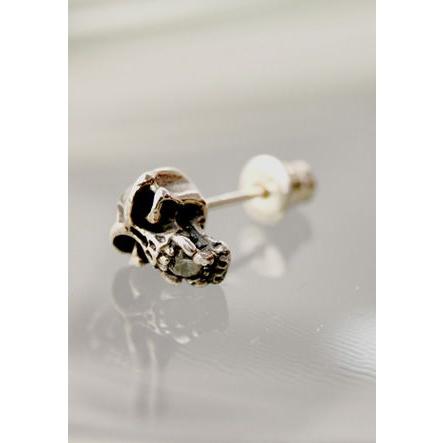シルバー 925 スターリングシルバー ワンオンワンセレクト シルバースカルストーンピアス | 