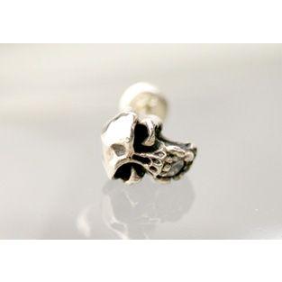 シルバー 925 スターリングシルバー ワンオンワンセレクト シルバースカルストーンピアス |  | 01