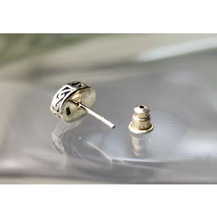 シルバー 925 スターリングシルバー ワンオンワンセレクトNo.2シルバーブラック石付きピアス |  | 02