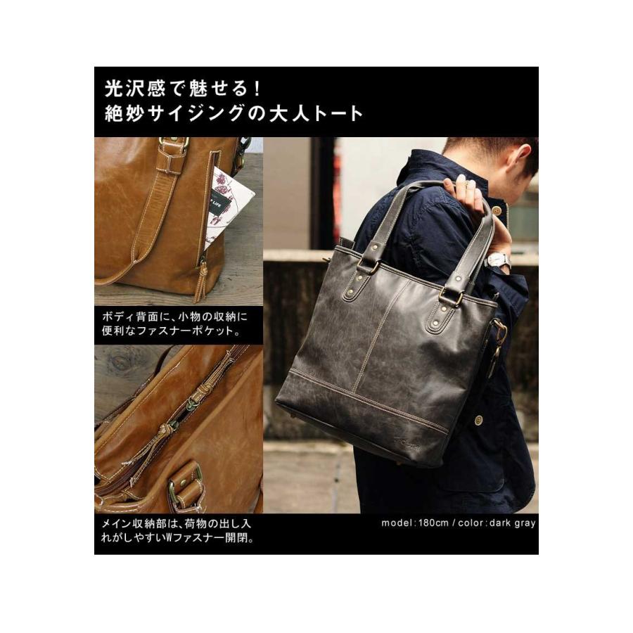 TRICKSTER/トリックスター/ショルダーバッグ/MEN'S/メンズ/フェイクレザー/トートバッグ シンプル カジュアル 2WAY |  | 02