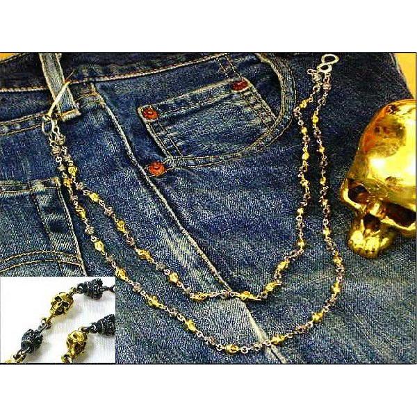 ウォレットチェーン 通販 セール クラウン&スカルウォレットチェーンダブルあす楽対応 | 