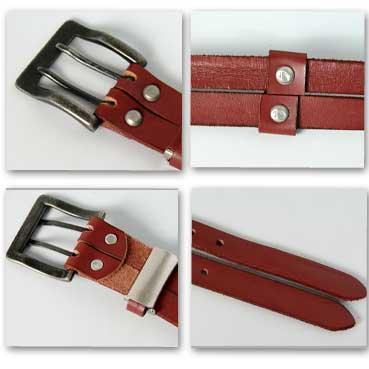 ベルト メンズ 通販ワンオンワン セレクト ２連柔らかレザーベルト 二つ穴ベルト |  | 01