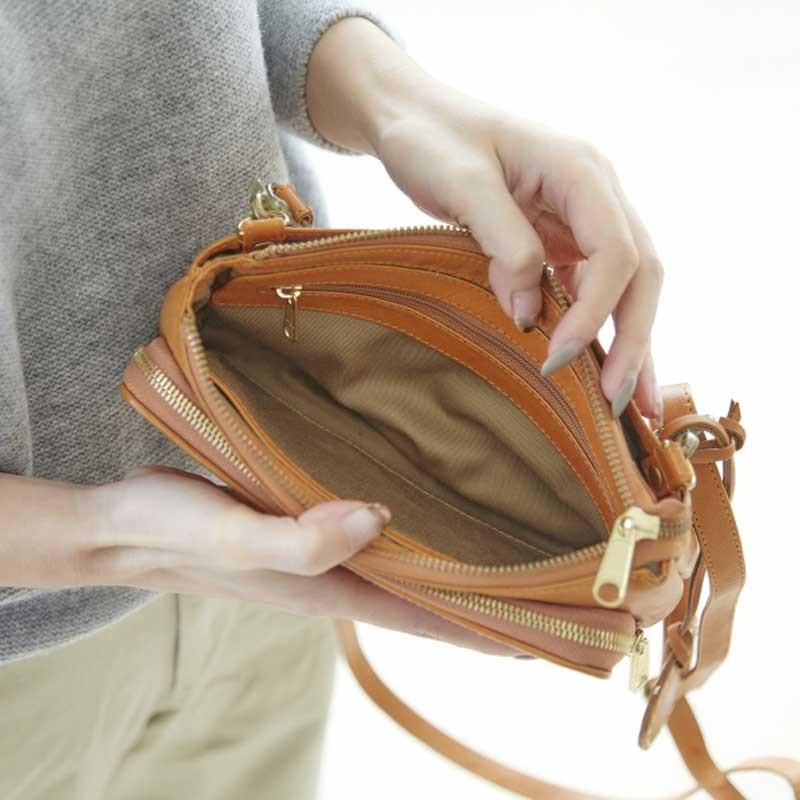 ズッケロフィラート(zucchero filato )本革 メッシュ 財布付き 一体型 ショルダー バッグ 牛革 財布 長財布 |  | 09