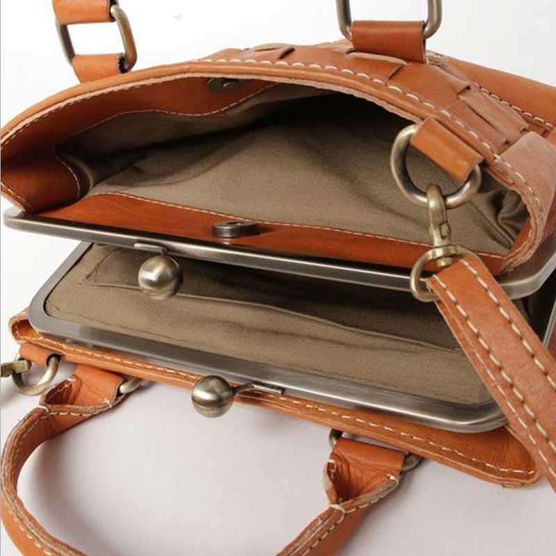 ガマ口メッシュハンドバッグ/ショルダーバッグ baqette バケット 本革 牛革 |  | 08