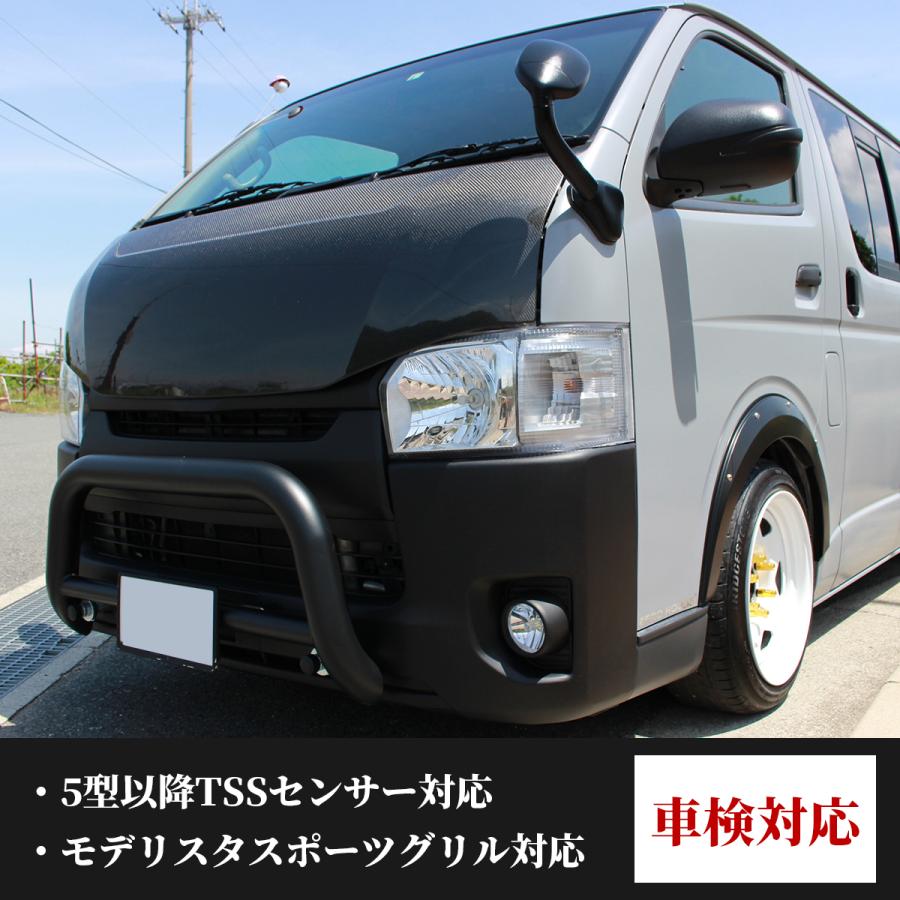 ハイエース ボンネット バッドフェイス カーボン製 全型対応 ハイエース ボンネット バッドフェイス カーボン製 全型対応