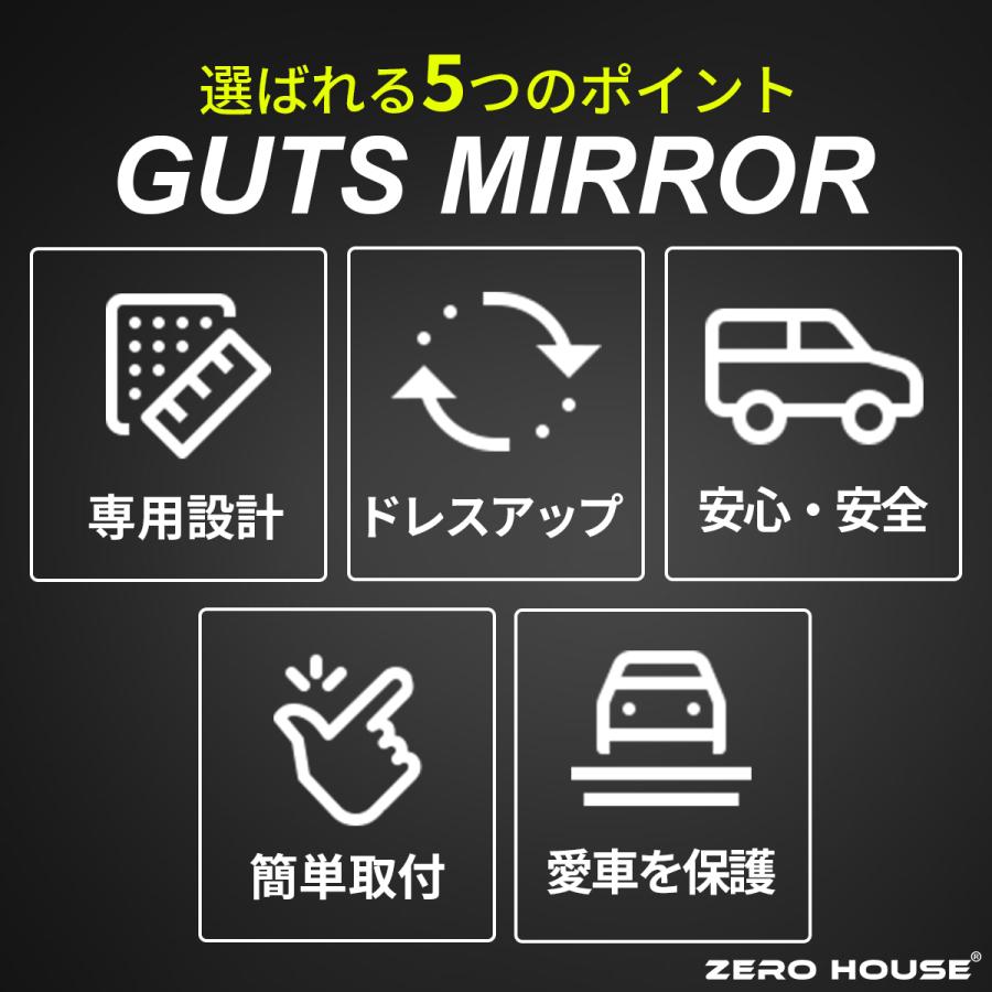 ハイエース トヨタ ガッツミラー 純正タイプ 塗装品 標準 ワイド