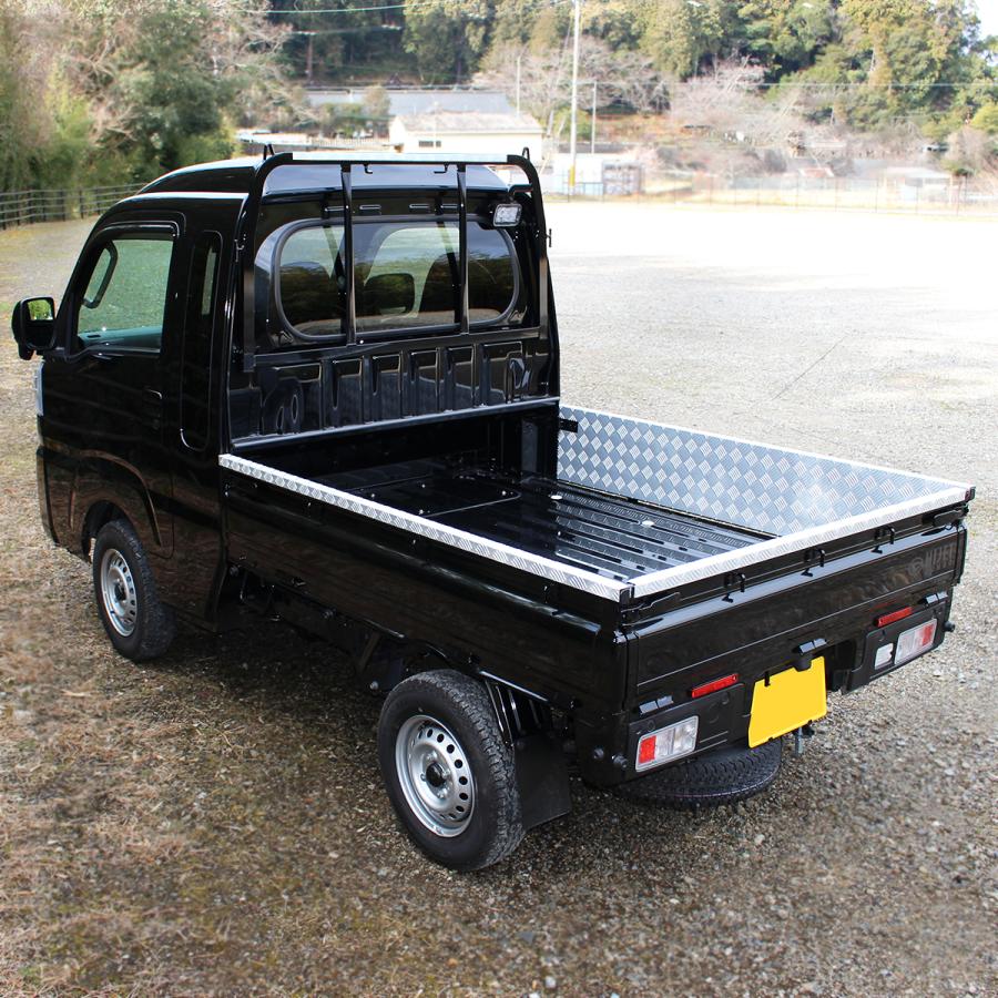 ジャンボあおり部、鳥居部補強4点（光沢有り） ハイゼット トラック ジャンボ あおりガード プロテクター あおり 鳥居
