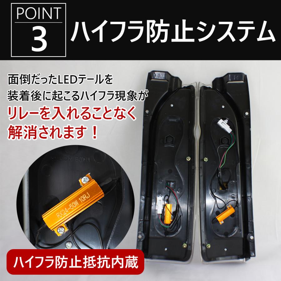 ハイエース 200系 カスタム テールランプ レジアスエース LED フルLED