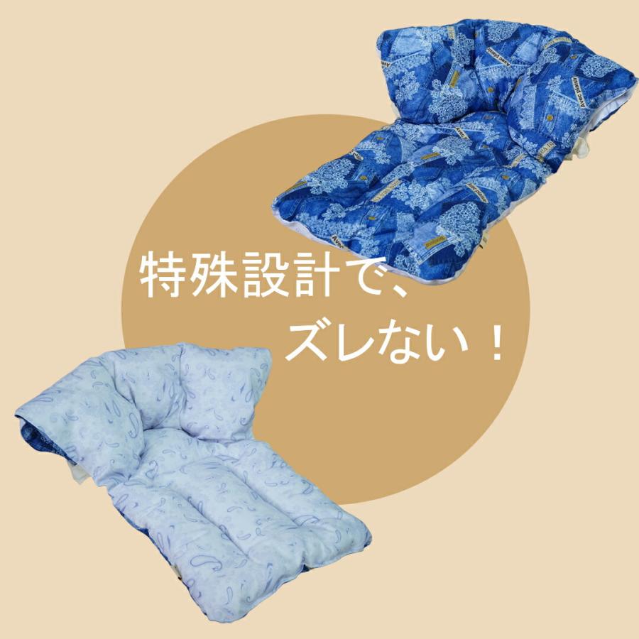 【リバーシブル】デニム レース ペーズリー柄 ペットカート クッション あごのせ ペットベッド カートマット コンフォーター バギー カバー 汚れ防止 日本製 |  | 06