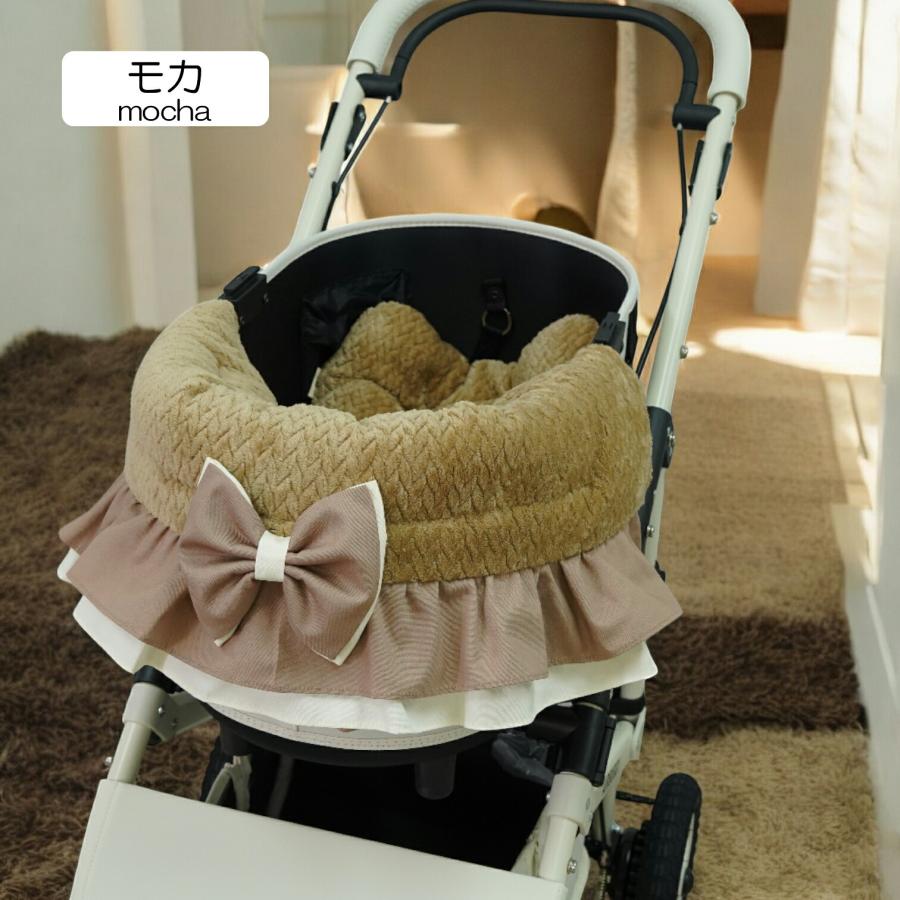 単品】もこもこファーフリル ペットカートクッション あごのせ ペット