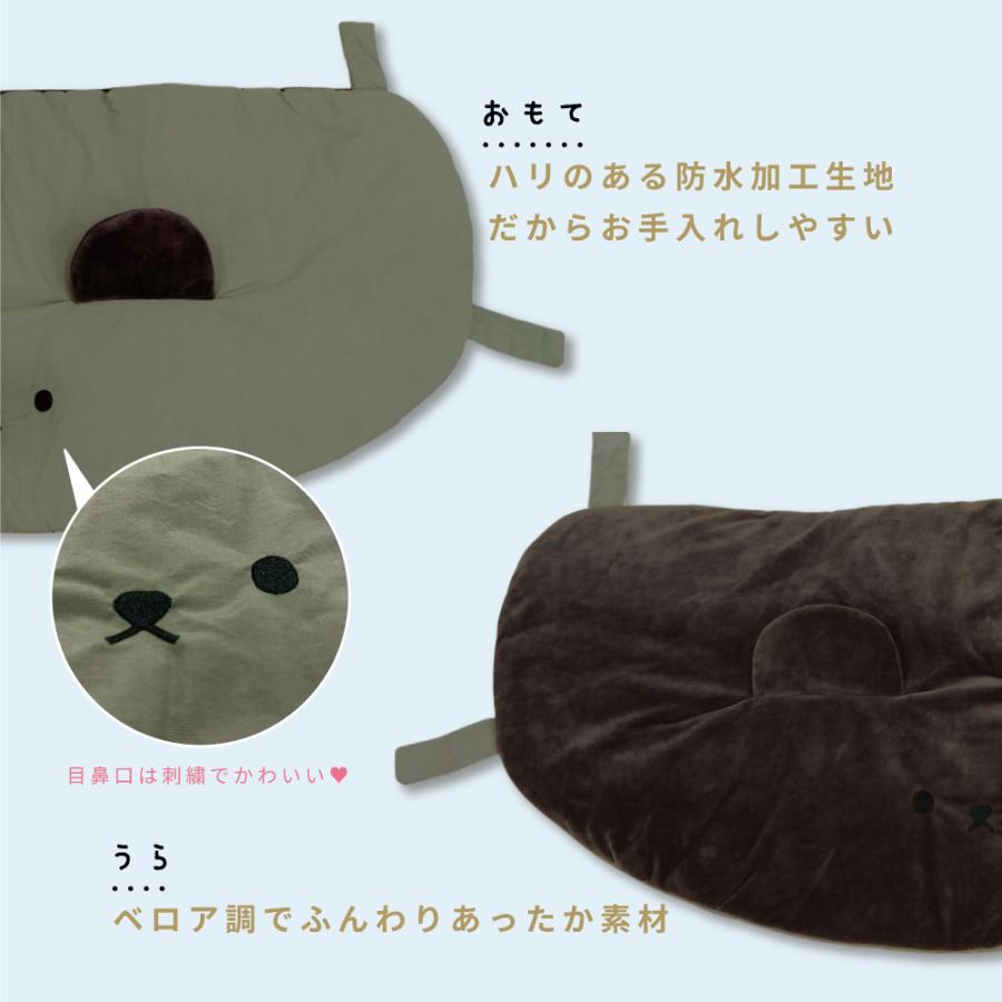 【3点セット】ペットカートクッション アニマルタイプ クマ あごのせ 枕 マット コンフォーター ベッド あたたかい 防水　ベロア調 犬 猫 かわいい おしゃれ |  | 04