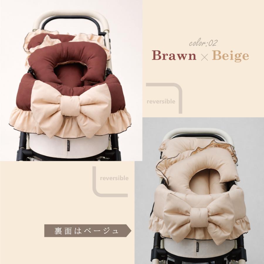 ペットカートクッション リバーシブル カート マット バギー リボン フリル お散歩 通院 移動 電車 旅行 犬 猫 カフェマット クレート ベッド ペットキャリー |  | 04