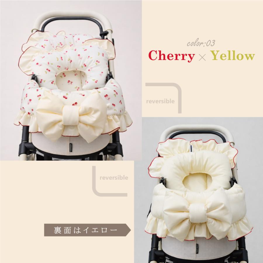 ペットカートクッション リバーシブル カート マット バギー リボン フリル お散歩 通院 移動 電車 旅行 犬 猫 カフェマット クレート ベッド ペットキャリー |  | 05