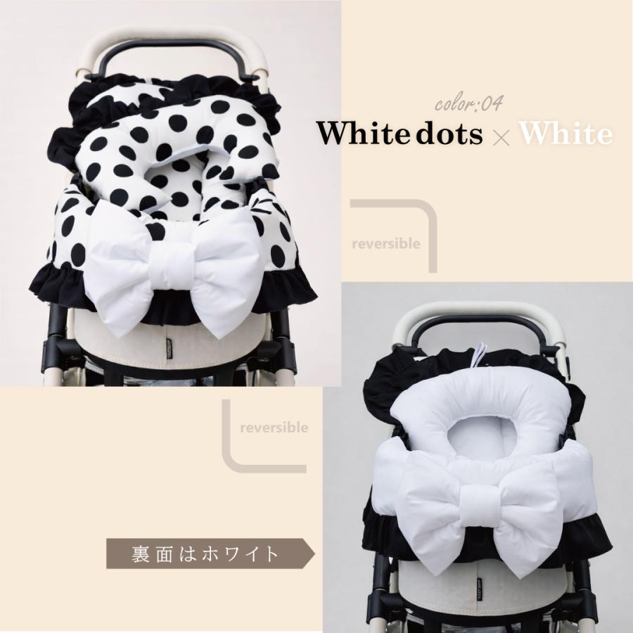 ペットカートクッション リバーシブル カート マット バギー リボン フリル お散歩 通院 移動 電車 旅行 犬 猫 カフェマット クレート ベッド ペットキャリー |  | 06