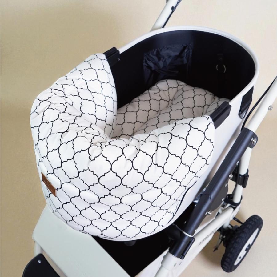 【一体型】ペットカート クッション 取付簡単 モロッカン リバーシブル マット カバー バギー ドッグ お散歩 犬 猫 ペット カート ベッド シニア犬 子犬 小型犬 |  | 04