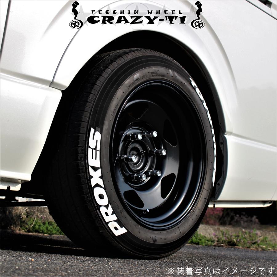 ハイエース ホイール 16インチ/8J/P.C.D 139.7/INSET ±0 or +13 ゼロハウス CRAZY T-1 4本セット ブラック  鉄チン 鉄ちん テッチン てっちん ホイール｜zero-house｜03