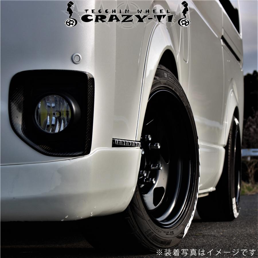 ハイエース ホイール 16インチ/8J/P.C.D 139.7/INSET ±0 or +13 ゼロハウス CRAZY T-1 4本セット ブラック  鉄チン 鉄ちん テッチン てっちん ホイール｜zero-house｜05