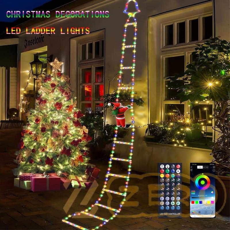 はしごサンタクロース クリスマスイルミネーション 屋外 APP制御 はしごサンタクロース クリスマスイルミネーション 屋外 APP制御