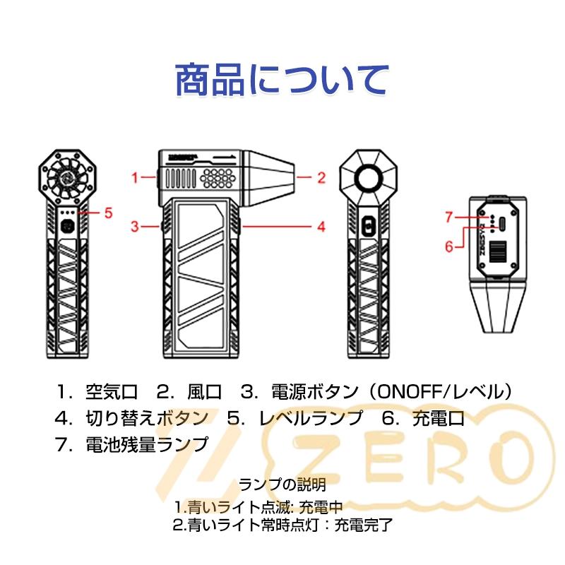 2024新登場 ジェットドライブロワー ドライミニブロワー ミニジェットブロワー 電動エアダスター エアダスター 130,000RPM 最大風速52ｍ/s USB Type-C充電｜zero0000｜16