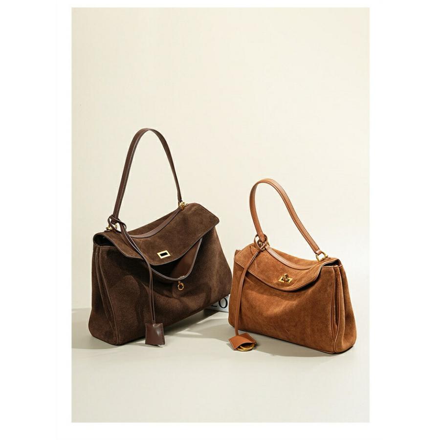 本革 スエード バッグ トートバッグレディース 大容量 大きめ 通勤セレモニーバッグ2way スウェード バッグ |  | 02