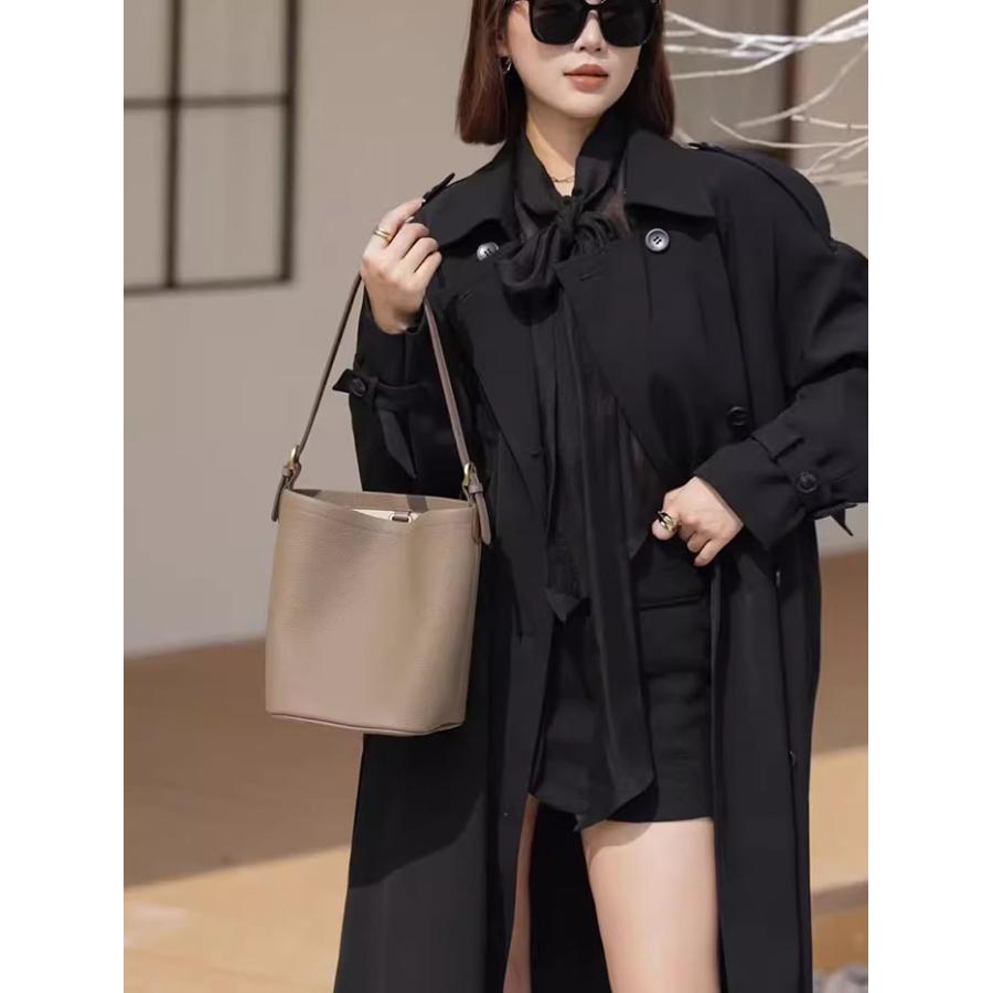 本革 トートバッグ レディース 小さめ 軽量 バケツ型バッグ ミニトートバッグバケツバッグレザー 通勤バッグ お仕事バッグ |  | 05