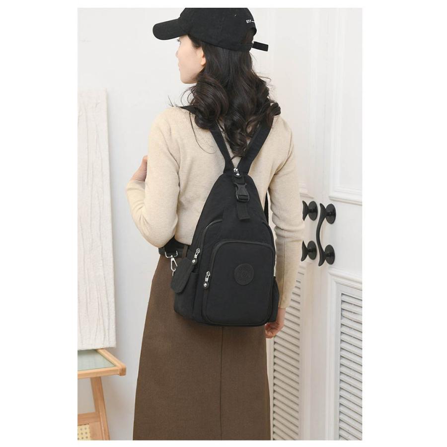 ボディバッグ レディース 小さめ リュック 無地 ショルダーバッグ 2wayバッグ3way ショルダー 斜め掛け |  | 04