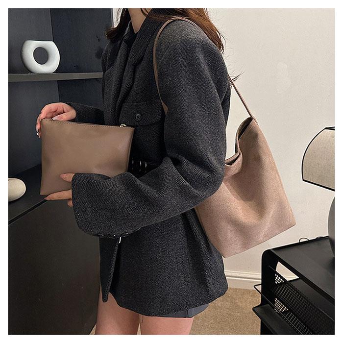 スエード調 バック トートバッグ レディース 縦型 小さめ 掛けカバン肩掛けバッグバッグインバッグ トート バッグ |  | 04