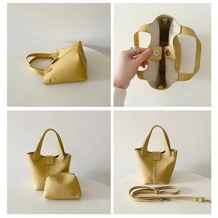 ショルダーバッグ ハンドバッグ レディース 2WAY 斜め掛け バッグインバッグ付 キューブ型バッグ上質バケツ型バッグ キューブ バッグ |  | 01