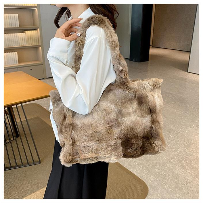 ファーバッグ トートバッグ レディース ファー 大きめ a4大容量多収納