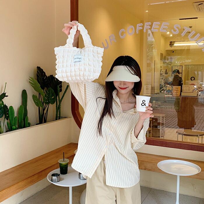 ミニトートバッグ ファスナー付き トートバッグ ぽこぽこ ポコポコ ポップコーンバッグ レディース小さめミニトート ランチバッグ バッグ |  | 09