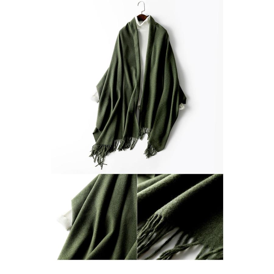 ストール 大判 厚手 黒 秋冬 レディース大判ストール暖かい 無地 マフラー |  | 15