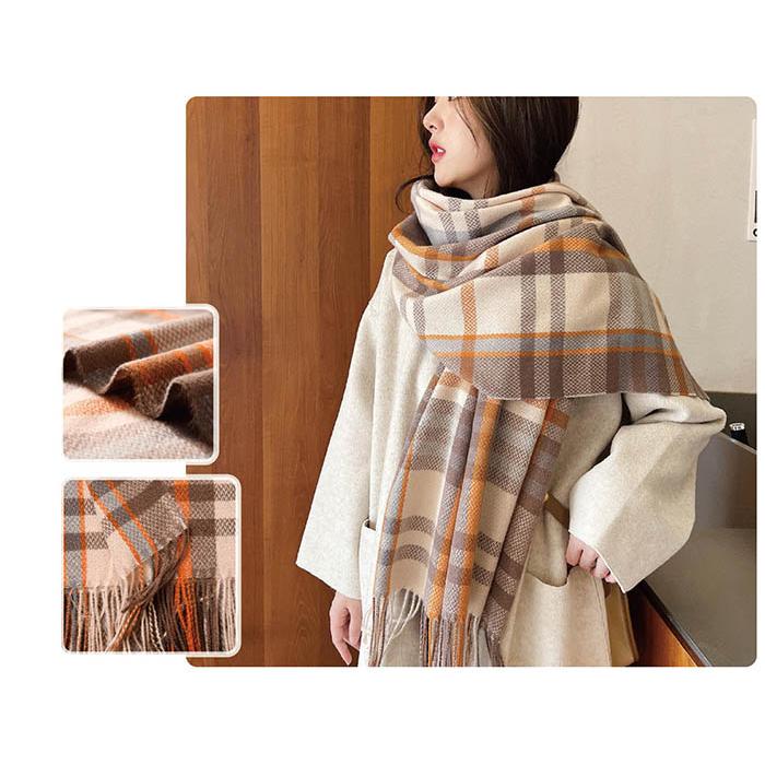 ストール 大判 秋冬 レディース 大判ストール チェック柄 マフラーフリンジ暖か 柔らか ネックウォーマー |  | 07