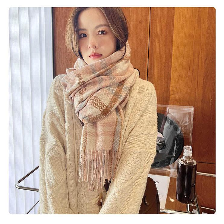 ストール 大判 秋冬 レディース 大判ストール チェック柄 マフラーフリンジ暖か 柔らか ネックウォーマー |  | 08