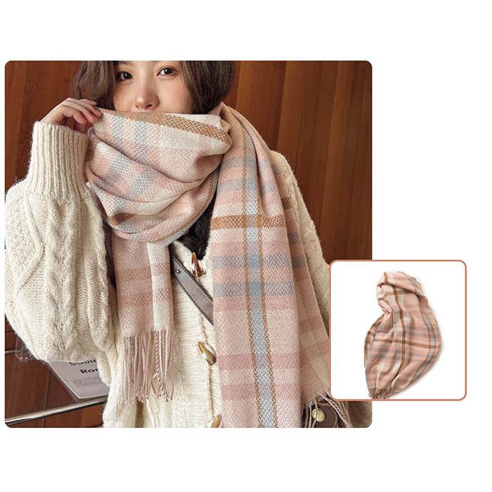 ストール 大判 秋冬 レディース 大判ストール チェック柄 マフラーフリンジ暖か 柔らか ネックウォーマー |  | 09
