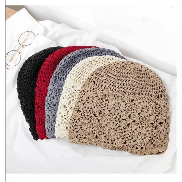 帽子 レディース 透かし編み帽子 春夏秋冬 レディース 帽子 サマーニット透かし編み透かし柄 シンプル ナチュラル |  | 06