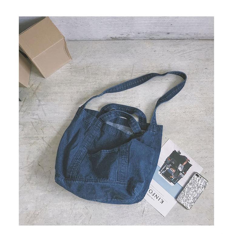 ショルダーバッグ デニムバッグ メンズ レディース 男女兼用 大容量 トートバッグ肩掛け斜め掛け 通学バッグ お買い物バッグ |  | 11