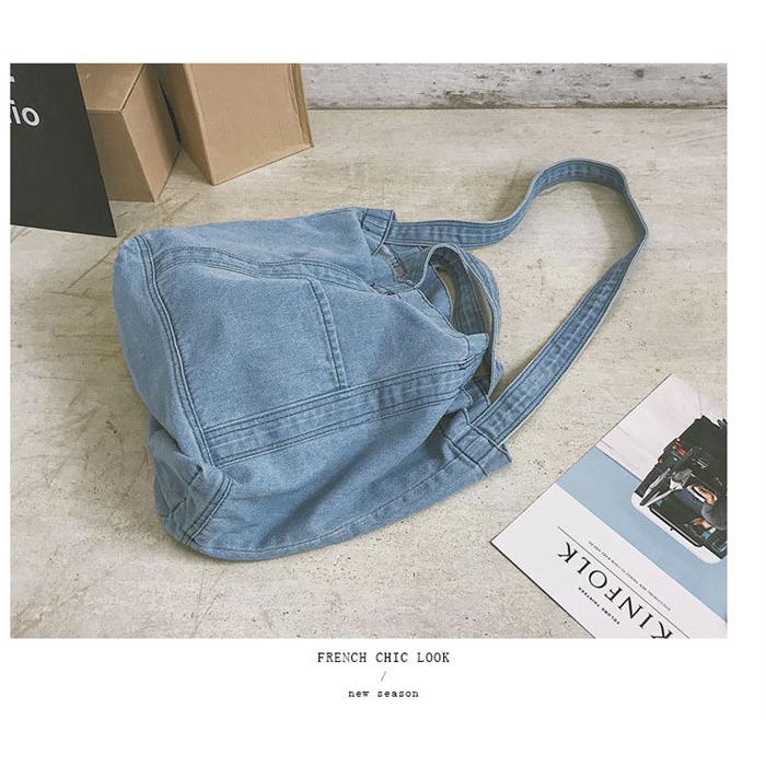 ショルダーバッグ デニムバッグ メンズ レディース 男女兼用 大容量 トートバッグ肩掛け斜め掛け 通学バッグ お買い物バッグ |  | 12