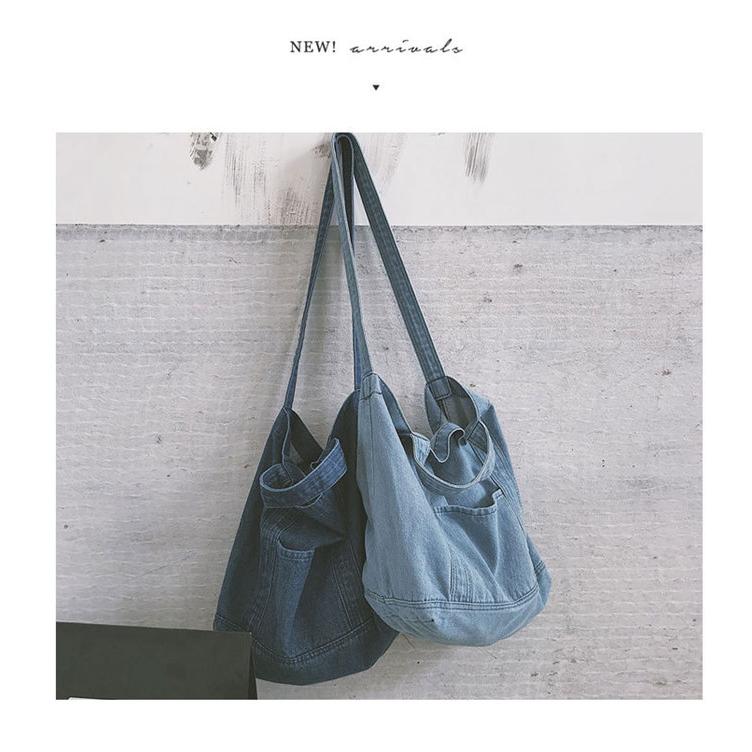 ショルダーバッグ デニムバッグ メンズ レディース 男女兼用 大容量 トートバッグ肩掛け斜め掛け 通学バッグ お買い物バッグ |  | 01