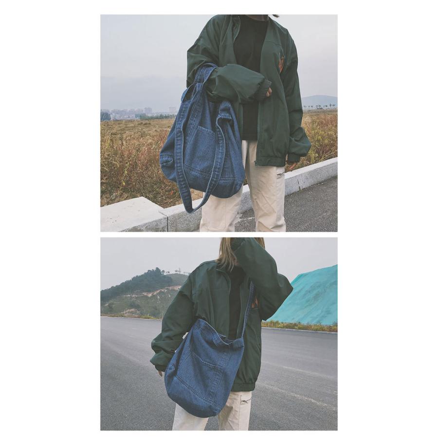 ショルダーバッグ デニムバッグ メンズ レディース 男女兼用 大容量 トートバッグ肩掛け斜め掛け 通学バッグ お買い物バッグ |  | 04