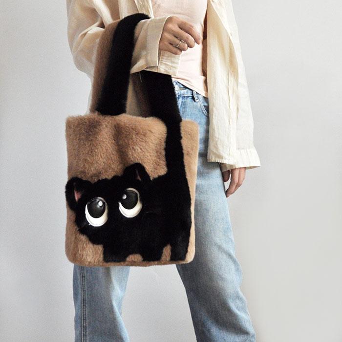 ファーバッグ トートバッグ レディース 猫 モコモコバッグ ボアバッグ ネコもこもこバッグ 軽量 通勤 |  | 02