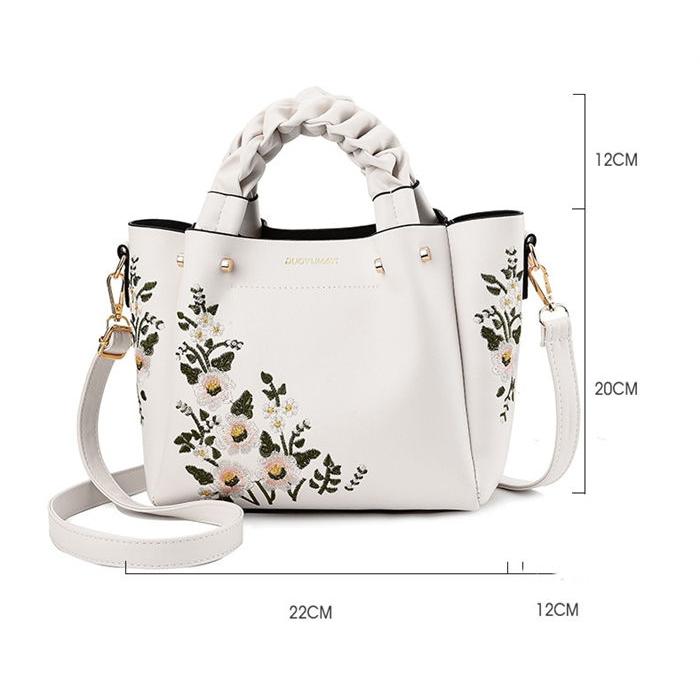 ハンドバッグ ショルダーバッグ 2way 大人 レディース 花柄刺 セレモニーPUレザー斜めがけ 鞄 ハンドバック |  | 13