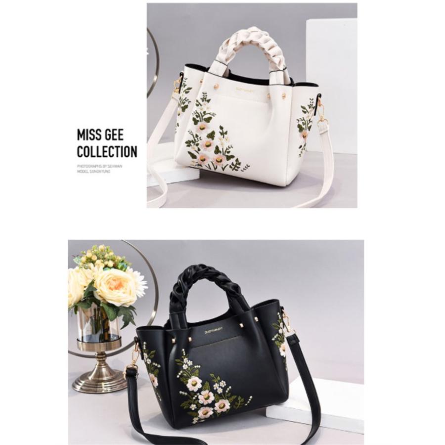 ハンドバッグ ショルダーバッグ 2way 大人 レディース 花柄刺 セレモニーPUレザー斜めがけ 鞄 ハンドバック |  | 03